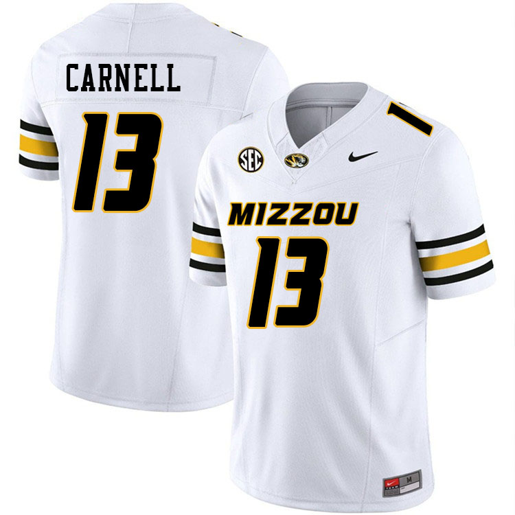 Men #13 Daylan Carnell Missouri Tigers College Football Jerseys Stitched-White